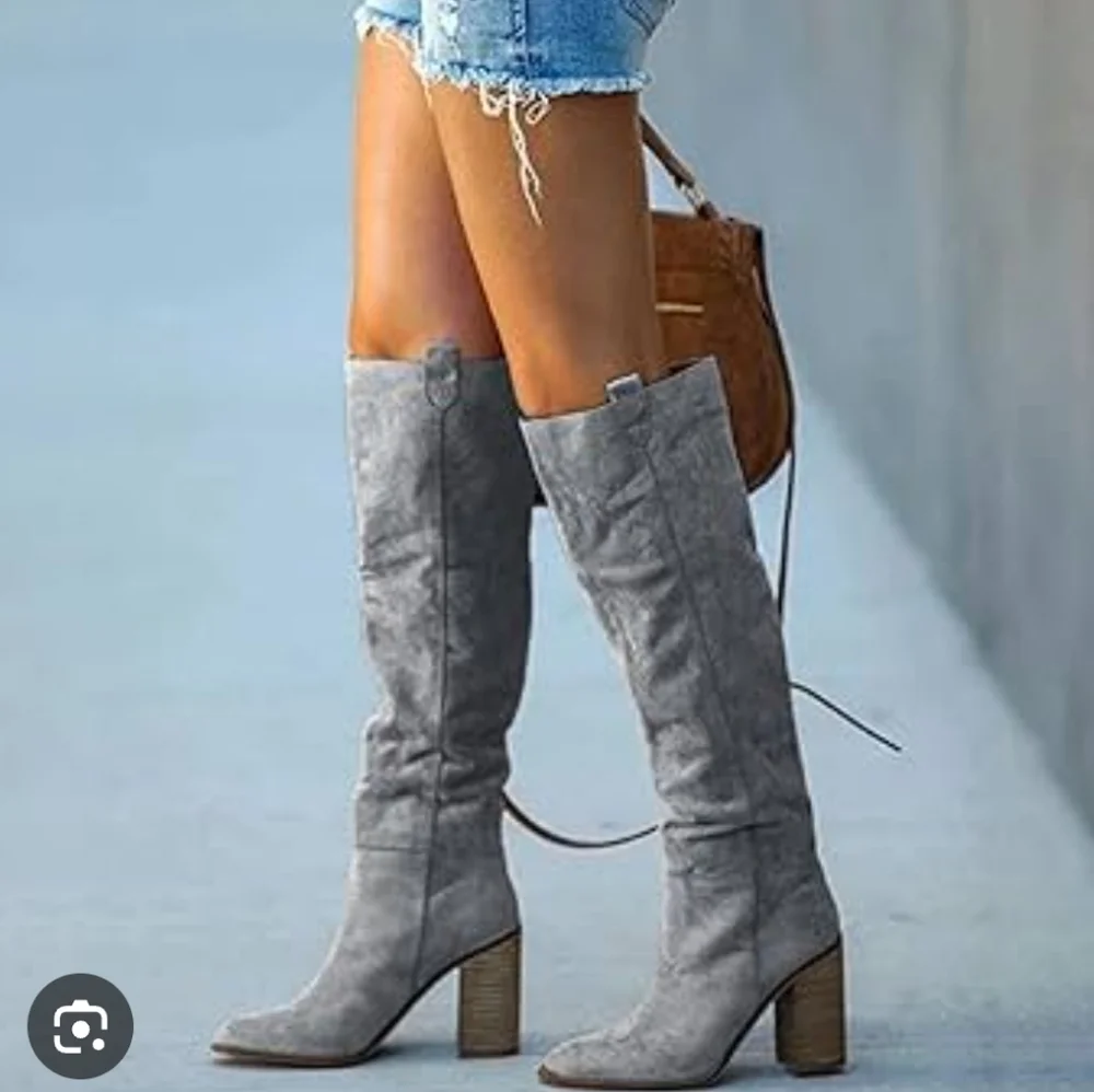 Coach | Suede Knee High Heel Boots, 7 - Picture 1 of 8